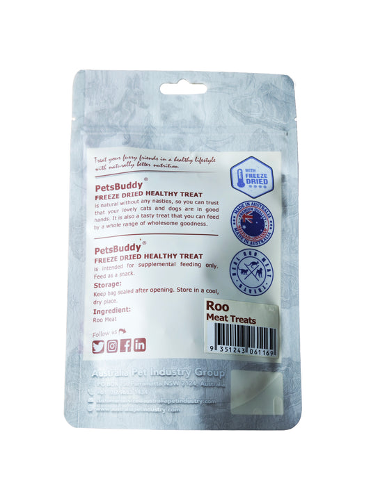 PetsBuddy Freeze Dried Treat Kagaroo Meat 50g